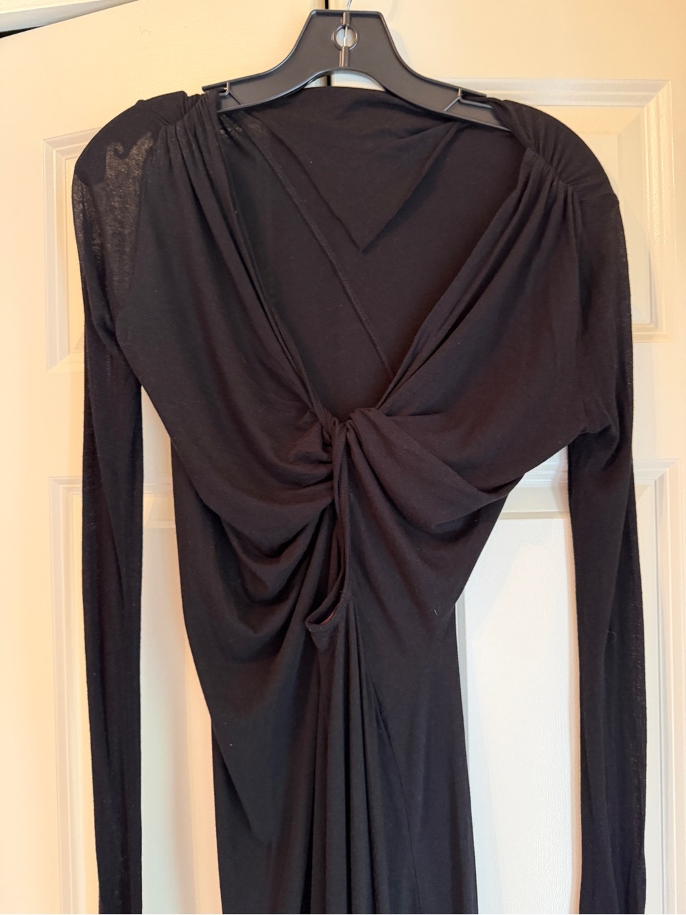 Rick Owens Jade Open Back Jersey Gown with Slits - Picture 2 of 9